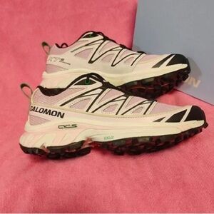 Salomon Women's Light Pink and Black Trail Shoes